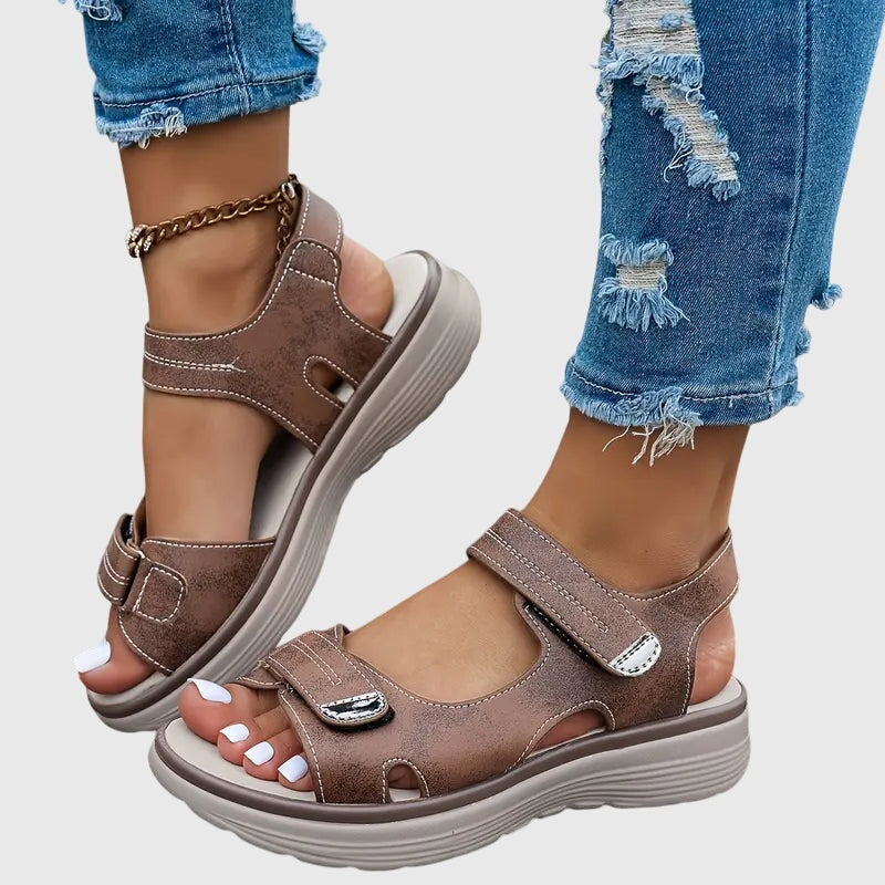 Addison | Women's Chunky Platform Sandals with Velcro Straps