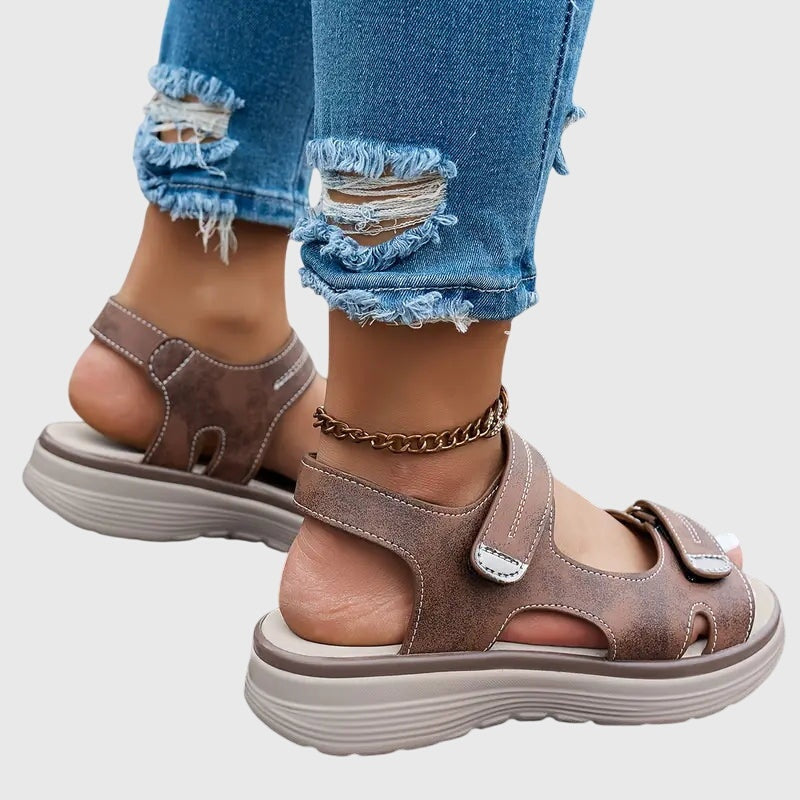Addison | Women's Chunky Platform Sandals with Velcro Straps