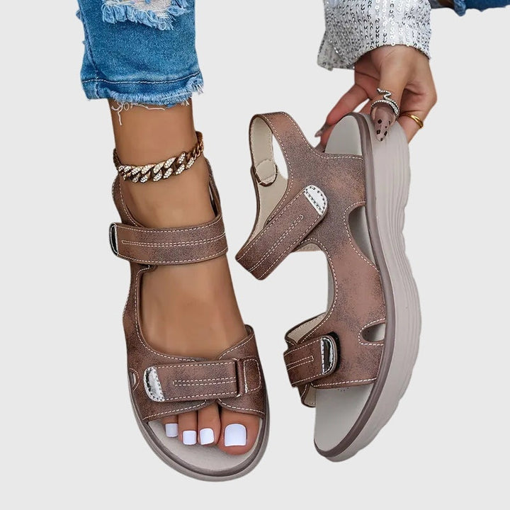 Addison | Women's Chunky Platform Sandals with Velcro Straps