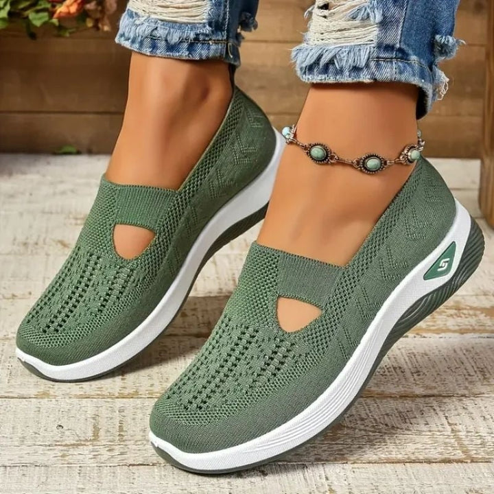 Aurora | Women's Slip On Sneakers Breathable Knit with Cushioned Sole