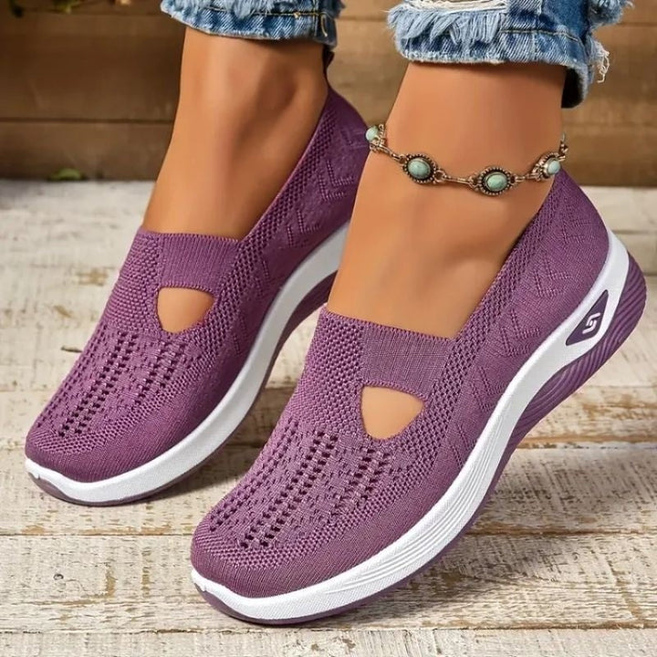 Aurora | Women's Slip On Sneakers Breathable Knit with Cushioned Sole
