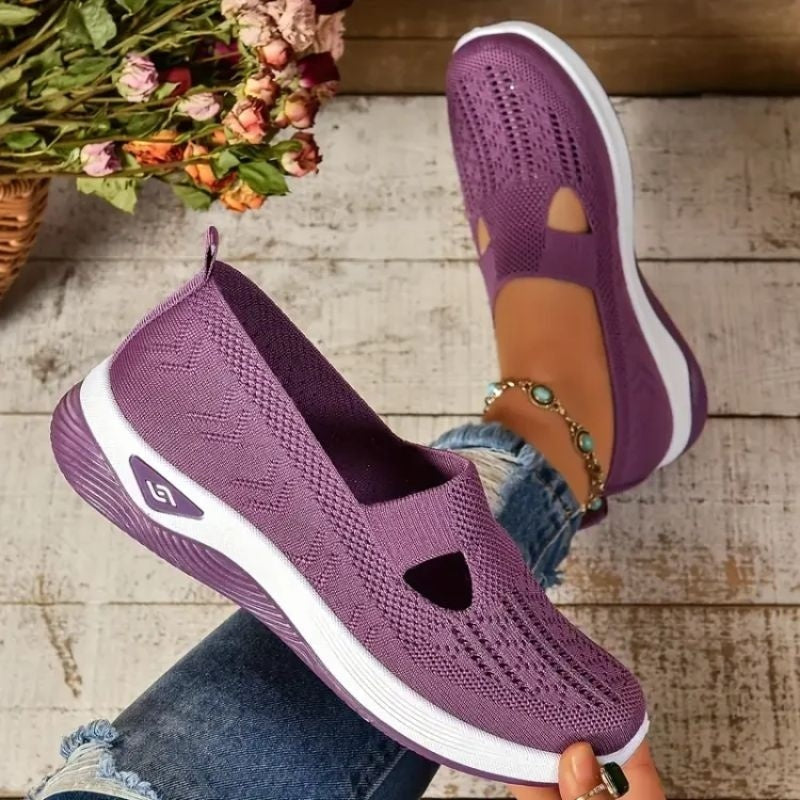 Aurora | Women's Slip On Sneakers Breathable Knit with Cushioned Sole