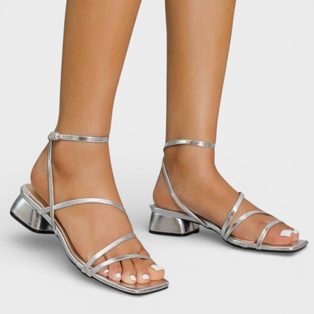 Aurora | Women's Strappy Block Heel Sandals Ankle Strap