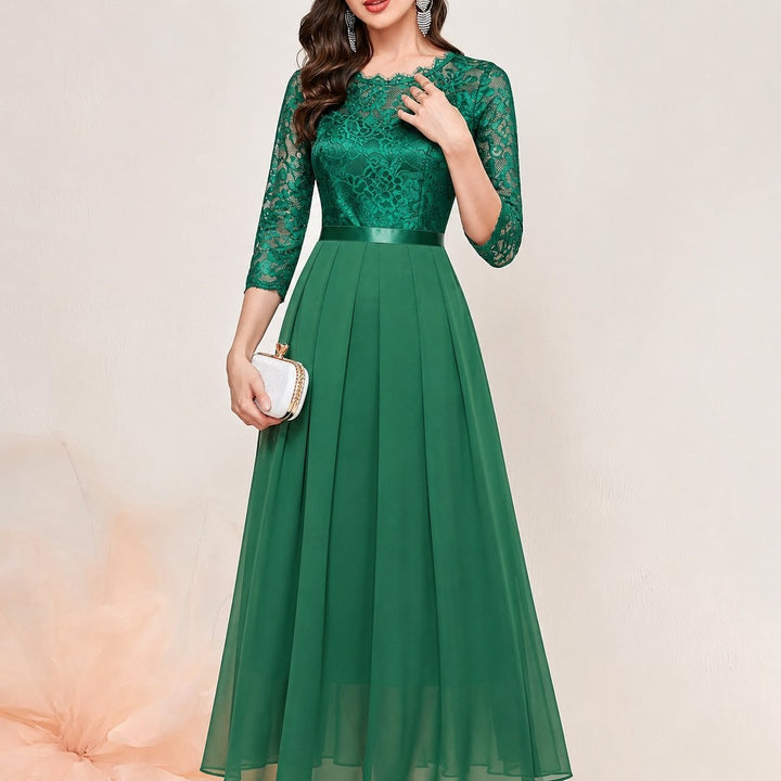 Ava | Women's Lace Chiffon Maxi Dress Formal Evening Dress