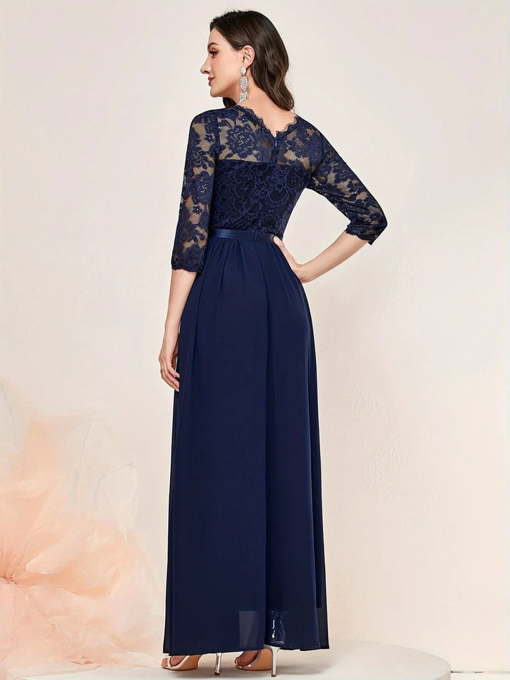 Ava | Women's Lace Chiffon Maxi Dress Formal Evening Dress