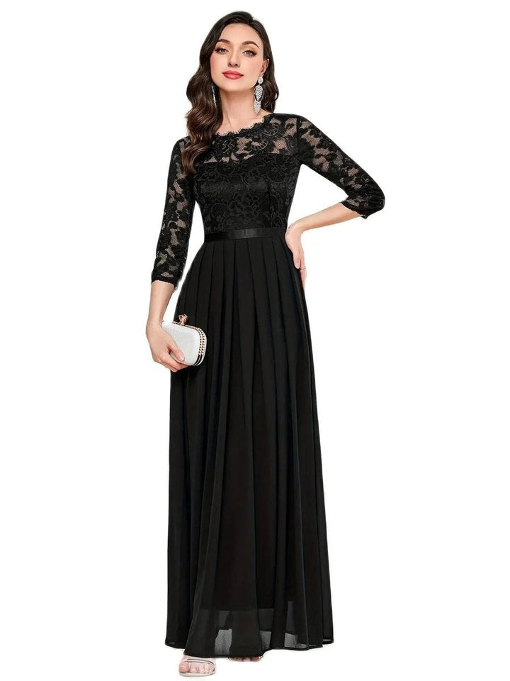 Ava | Women's Lace Chiffon Maxi Dress Formal Evening Dress