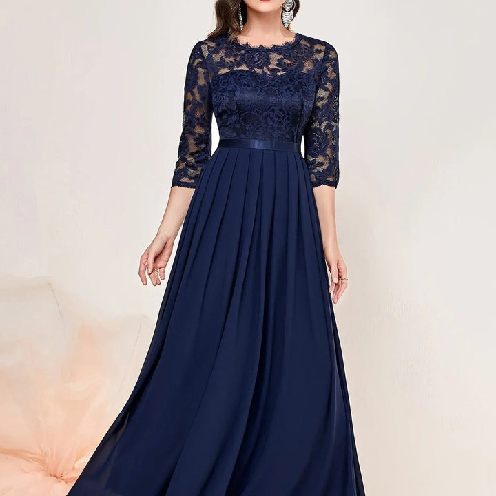Ava | Women's Lace Chiffon Maxi Dress Formal Evening Dress