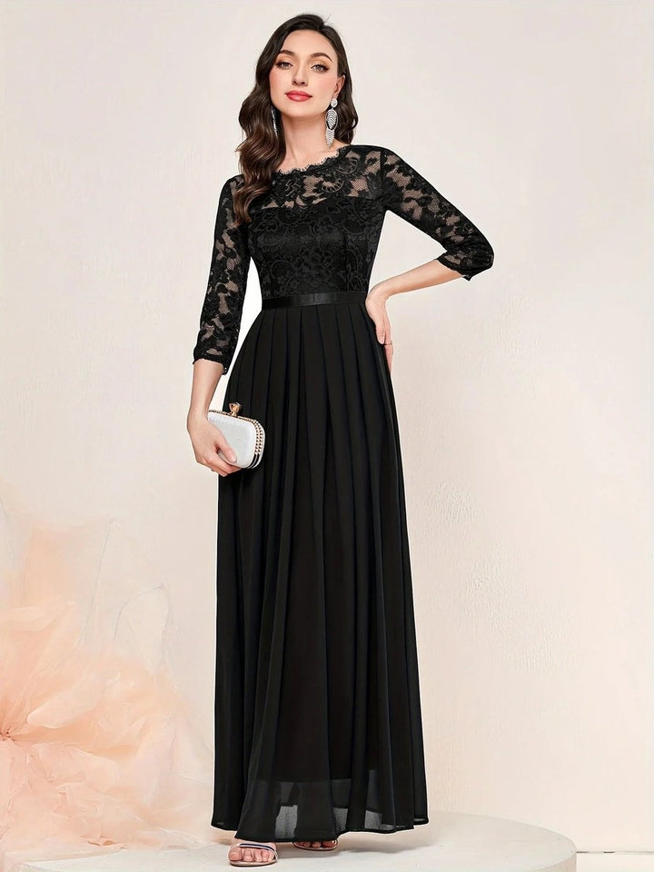 Ava | Women's Lace Chiffon Maxi Dress Formal Evening Dress