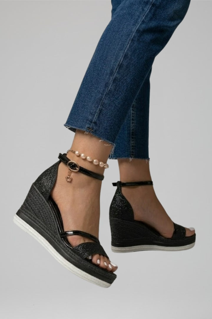 Bella | Women's Espadrille Wedge Sandals with Ankle Strap