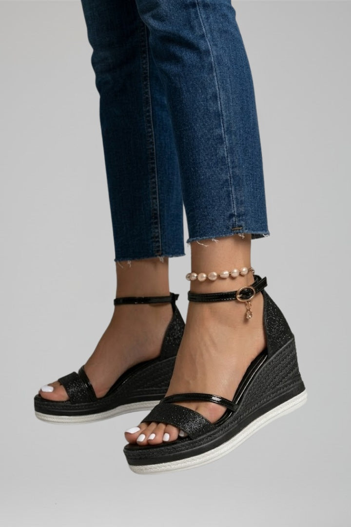 Bella | Women's Espadrille Wedge Sandals with Ankle Strap