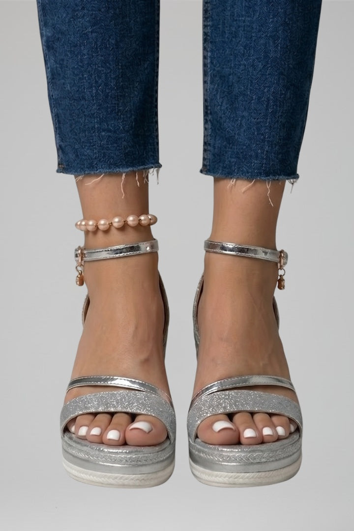 Bella | Women's Espadrille Wedge Sandals with Ankle Strap