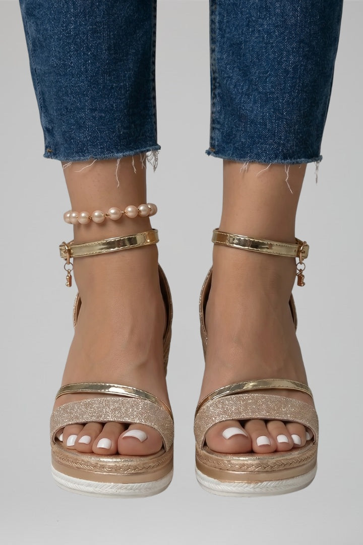 Bella | Women's Espadrille Wedge Sandals with Ankle Strap