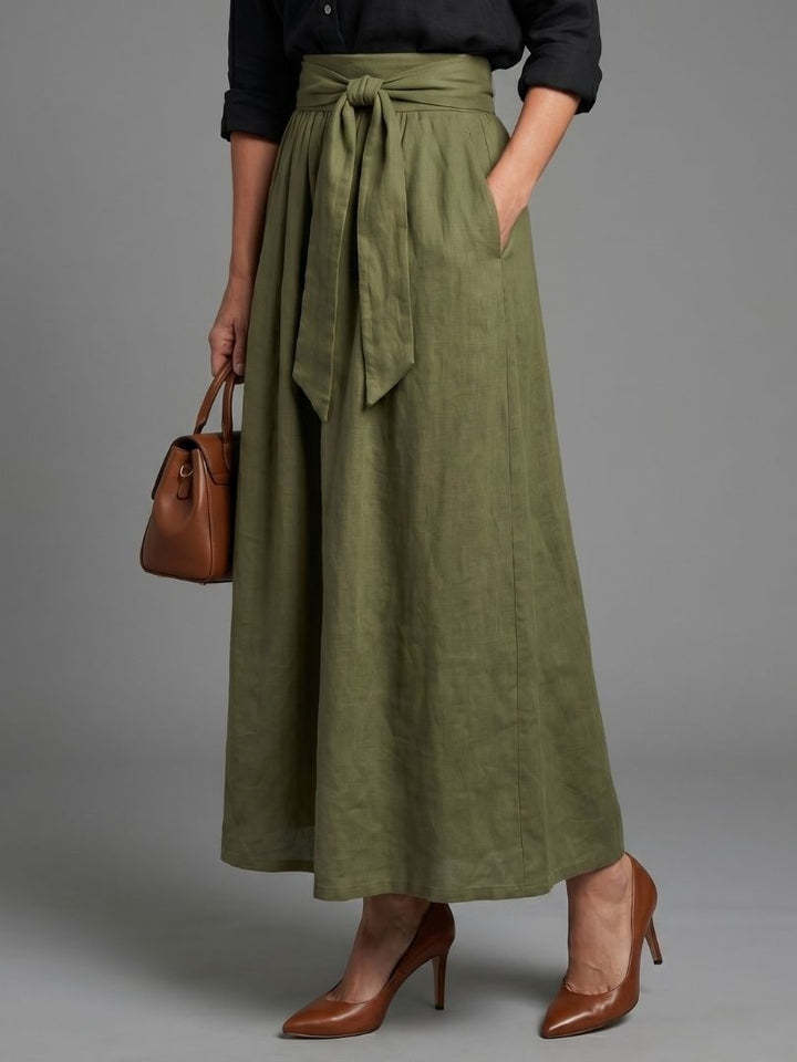 Camila | Women's Linen Co Ord Skirt Set with Tie Waist