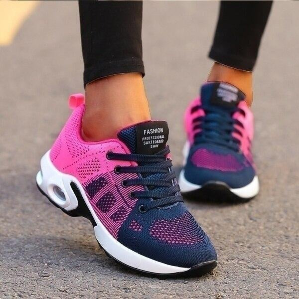 Charlotte | Women's Lace-Up Mesh Sneakers with Air Cushion Sole
