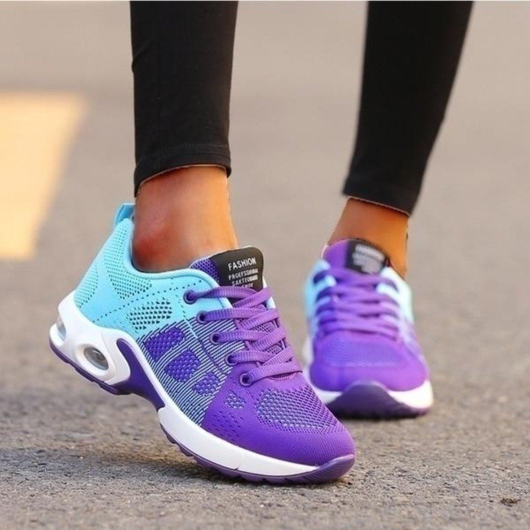 Charlotte | Women's Lace-Up Mesh Sneakers with Air Cushion Sole