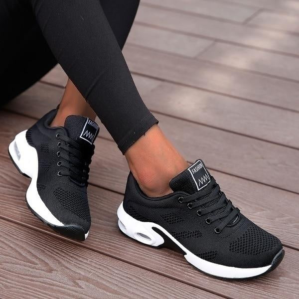 Charlotte | Women's Lace-Up Mesh Sneakers with Air Cushion Sole