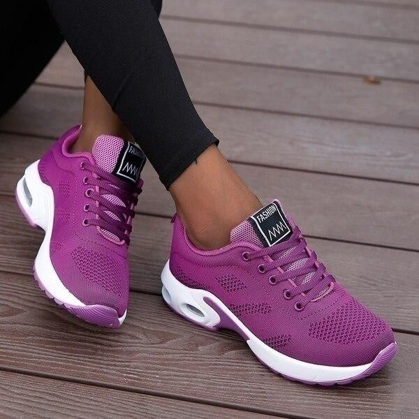 Charlotte | Women's Lace-Up Mesh Sneakers with Air Cushion Sole
