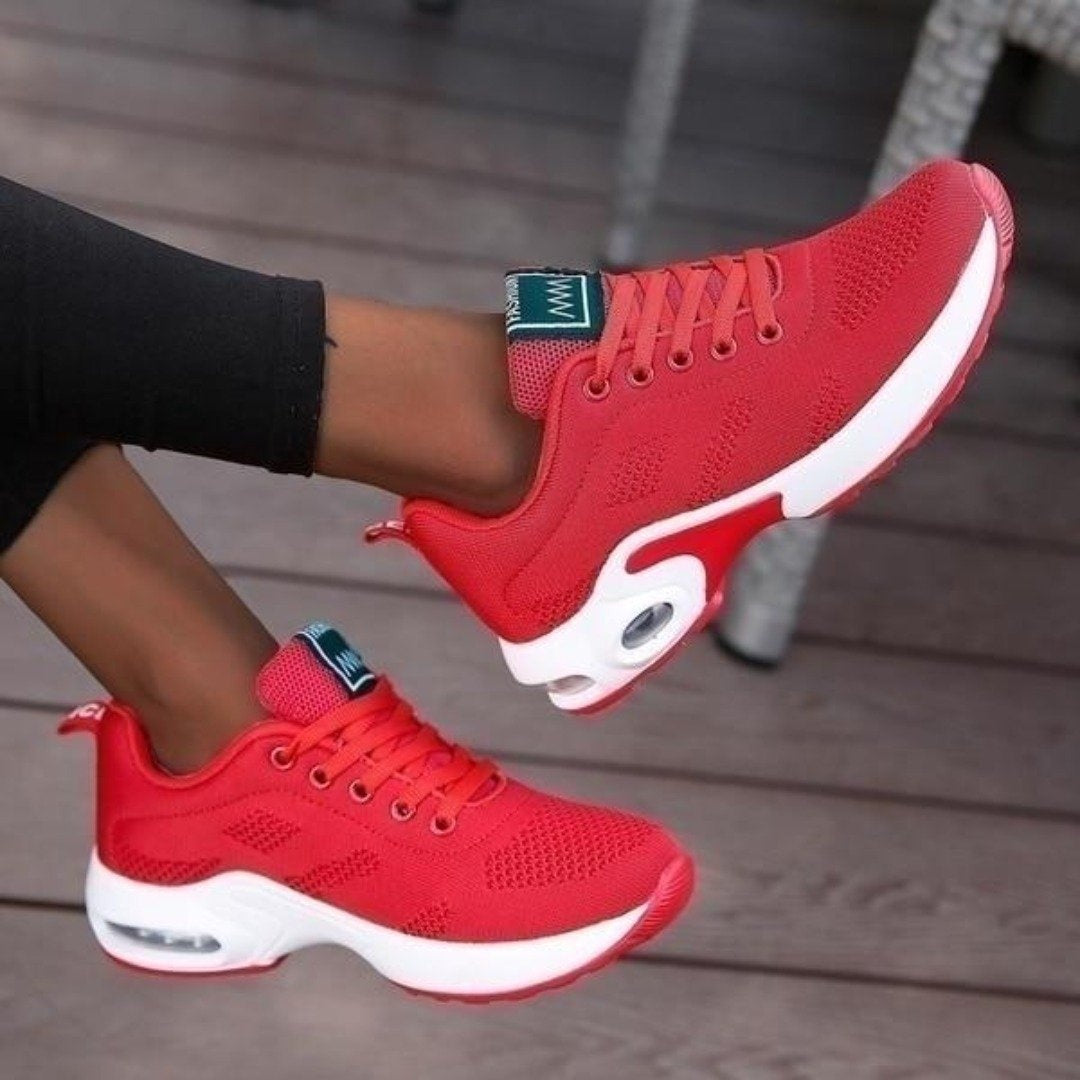 Charlotte | Women's Lace-Up Mesh Sneakers with Air Cushion Sole