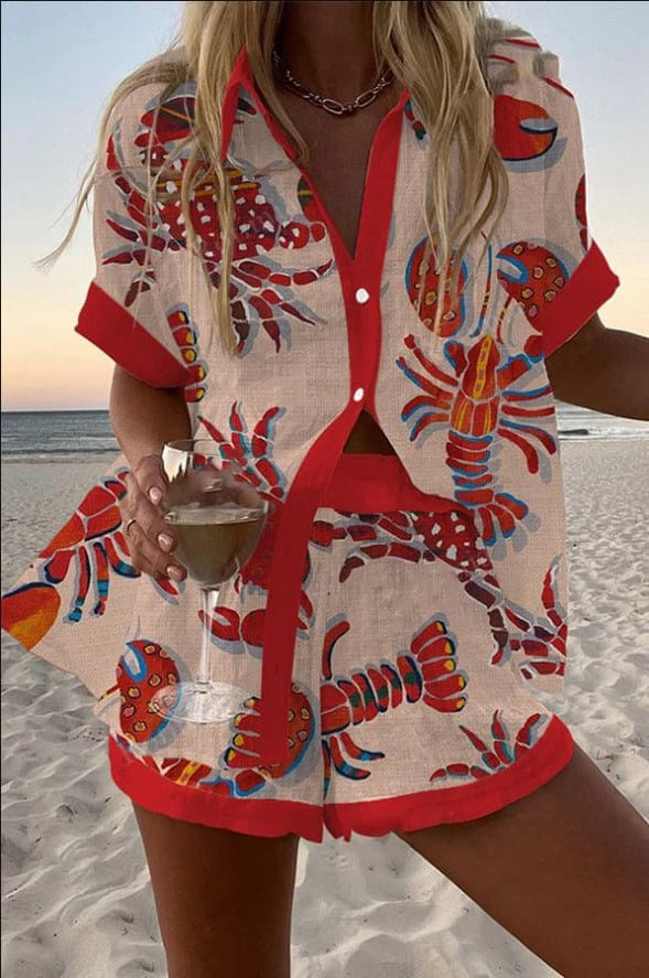 Charlotte | Women's Linen Co Ord Set with Shirt and Shorts
