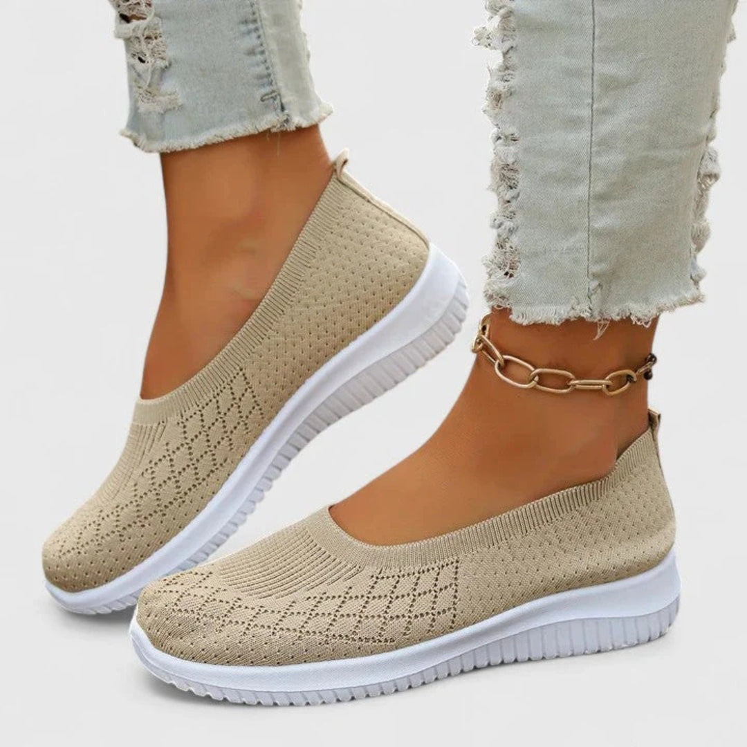 Claire | Women's Lightweight Knit Ballet Flats Slip On Shoes