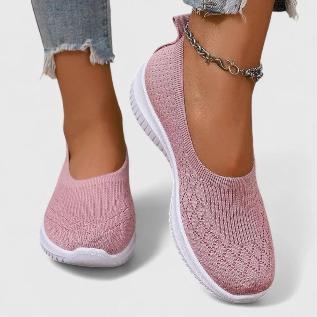 Claire | Women's Lightweight Knit Ballet Flats Slip On Shoes