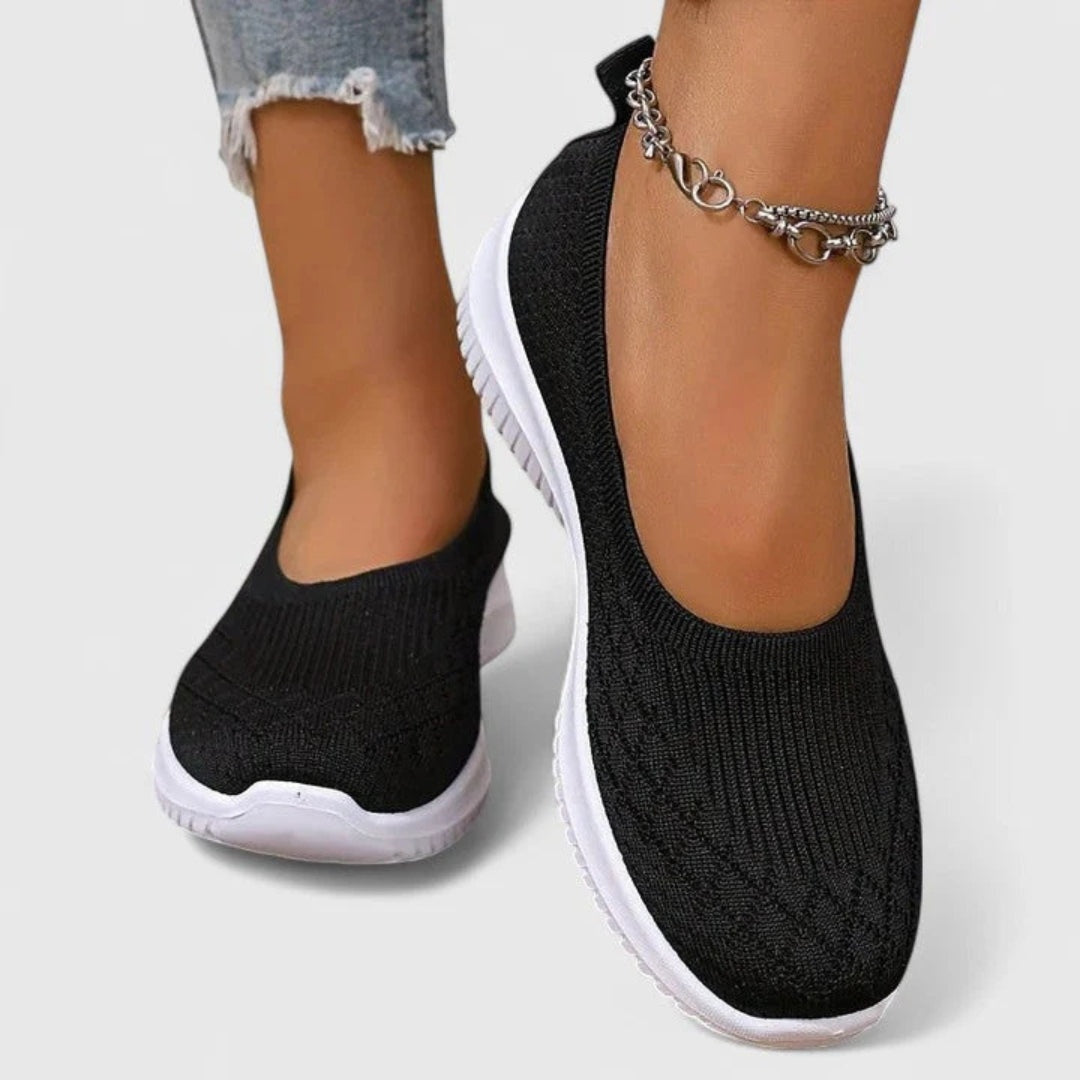Claire | Women's Lightweight Knit Ballet Flats Slip On Shoes