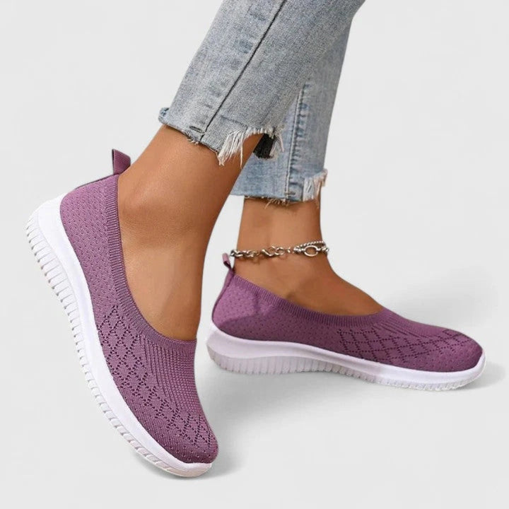 Claire | Women's Lightweight Knit Ballet Flats Slip On Shoes