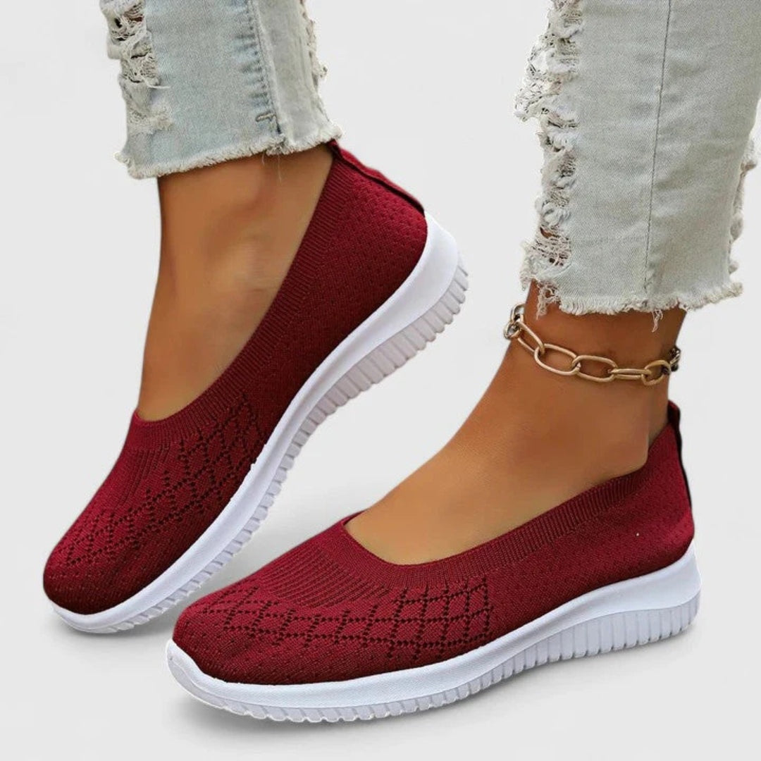 Claire | Women's Lightweight Knit Ballet Flats Slip On Shoes