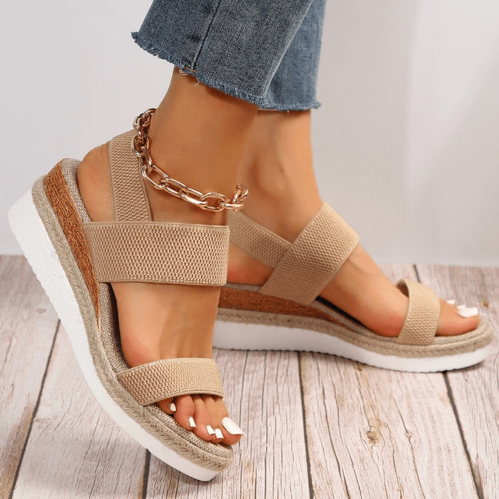 Ellen | Women's Platform Wedge Sandals Espadrille Slingback