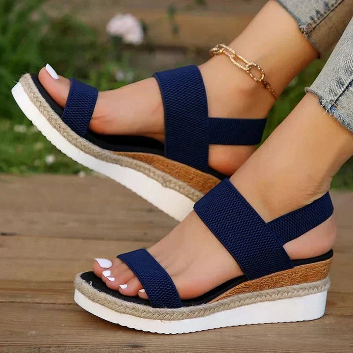 Ellen | Women's Platform Wedge Sandals Espadrille Slingback
