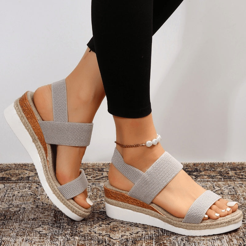Ellen | Women's Platform Wedge Sandals Espadrille Slingback