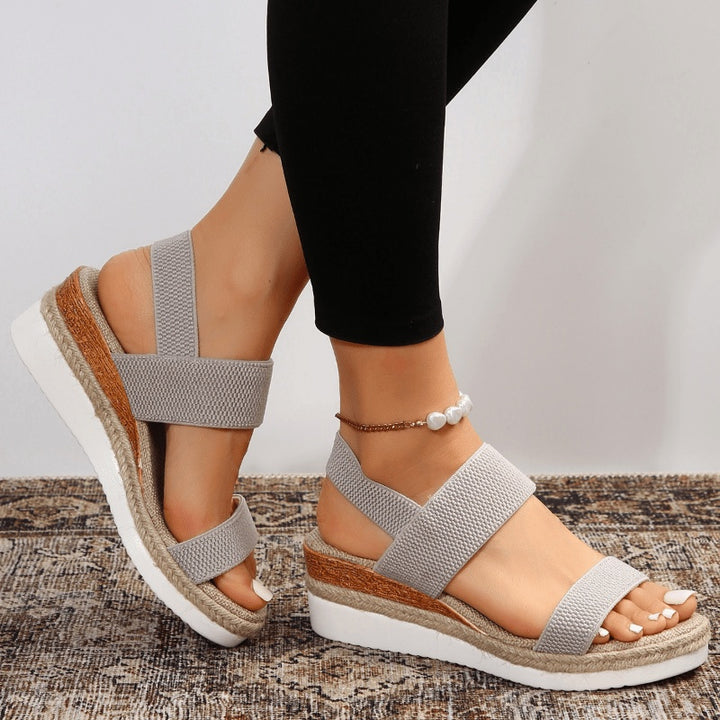 Ellen | Women's Platform Wedge Sandals Espadrille Slingback