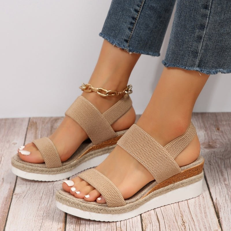 Ellen | Women's Platform Wedge Sandals Espadrille Slingback