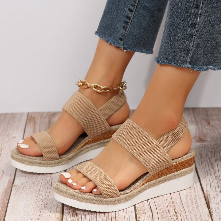 Ellen | Women's Platform Wedge Sandals Espadrille Slingback