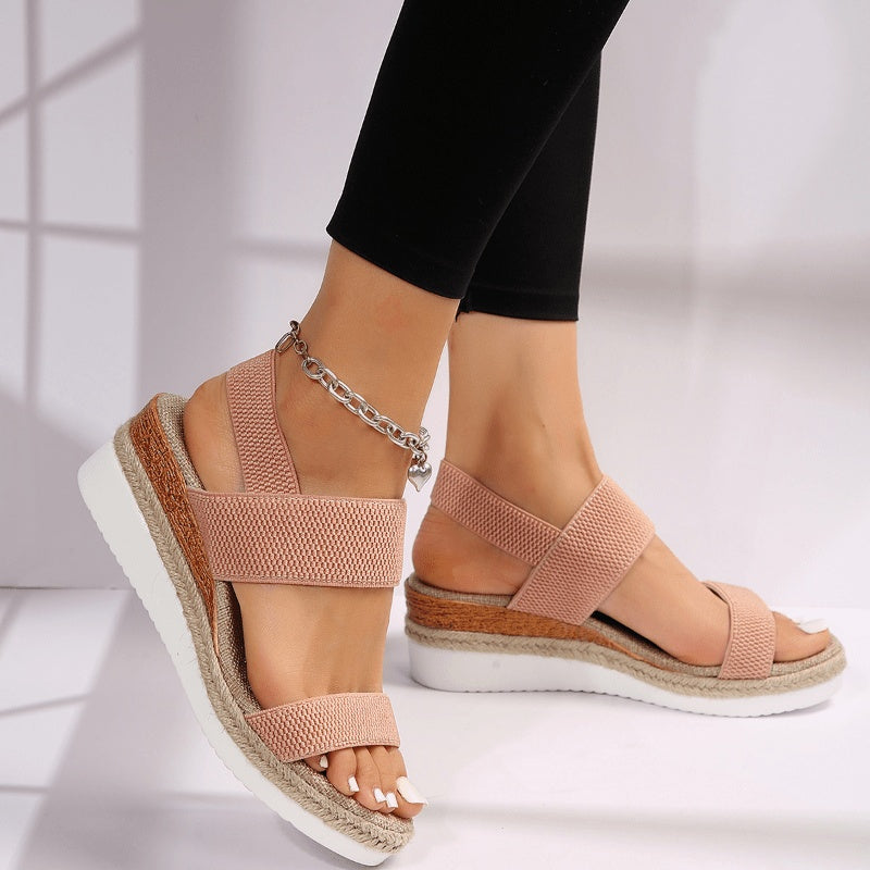 Ellen | Women's Platform Wedge Sandals Espadrille Slingback