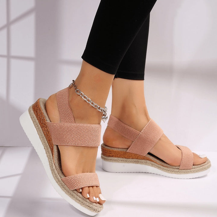 Ellen | Women's Platform Wedge Sandals Espadrille Slingback