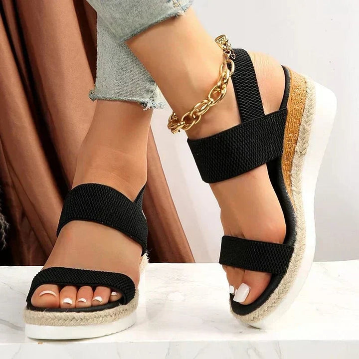 Ellen | Women's Platform Wedge Sandals Espadrille Slingback