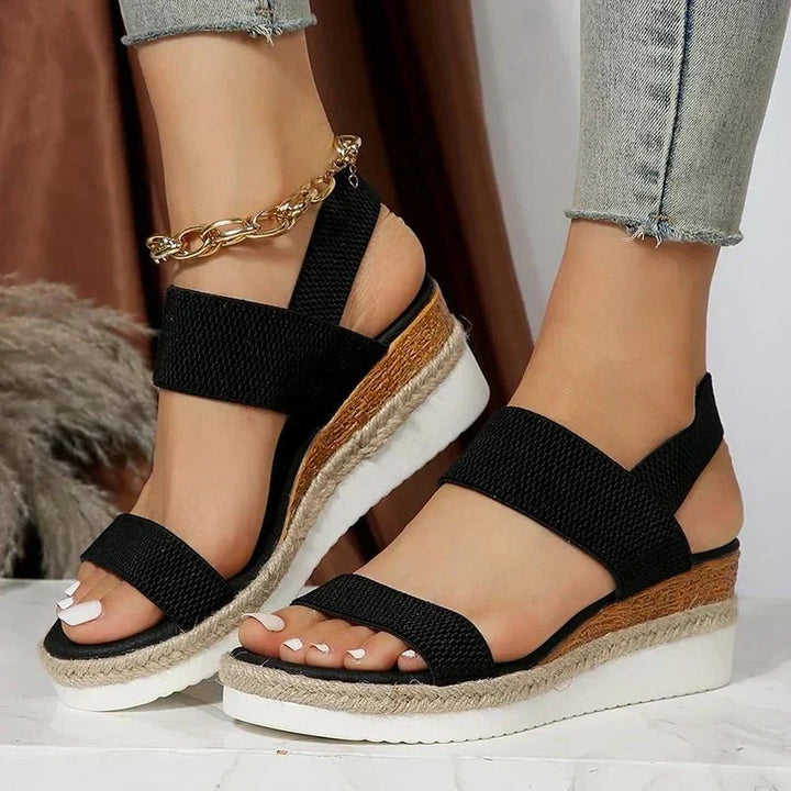 Ellen | Women's Platform Wedge Sandals Espadrille Slingback