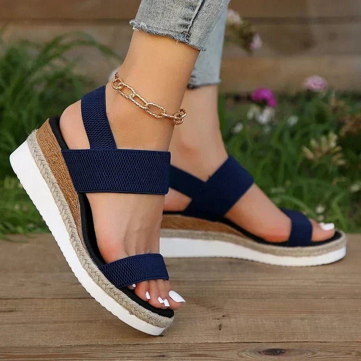 Ellen | Women's Platform Wedge Sandals Espadrille Slingback