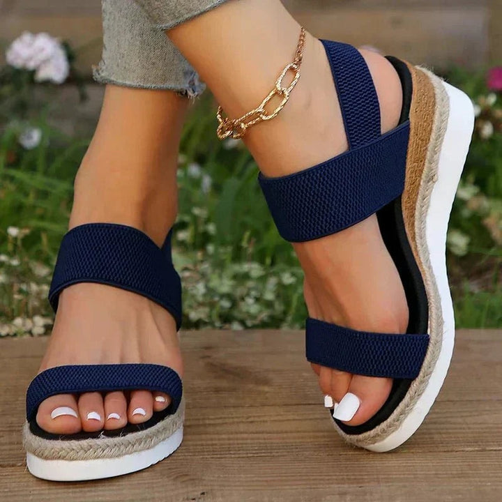 Ellen | Women's Platform Wedge Sandals Espadrille Slingback