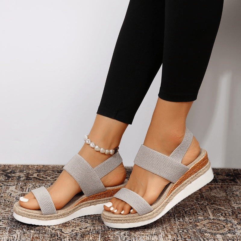 Ellen | Women's Platform Wedge Sandals Espadrille Slingback