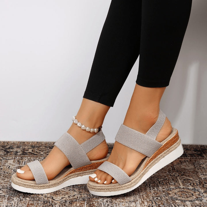 Ellen | Women's Platform Wedge Sandals Espadrille Slingback