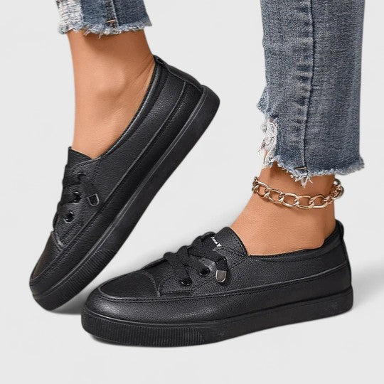 Emma | Women's Platform Slip On Shoes Low Top with Laces