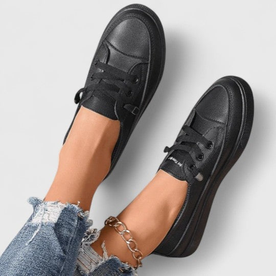 Emma | Women's Platform Slip On Shoes Low Top with Laces
