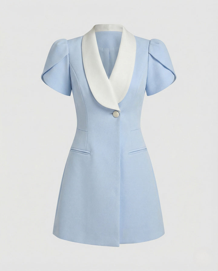 Gianna | Women's Cocktail Dress Mini with Puff Sleeves