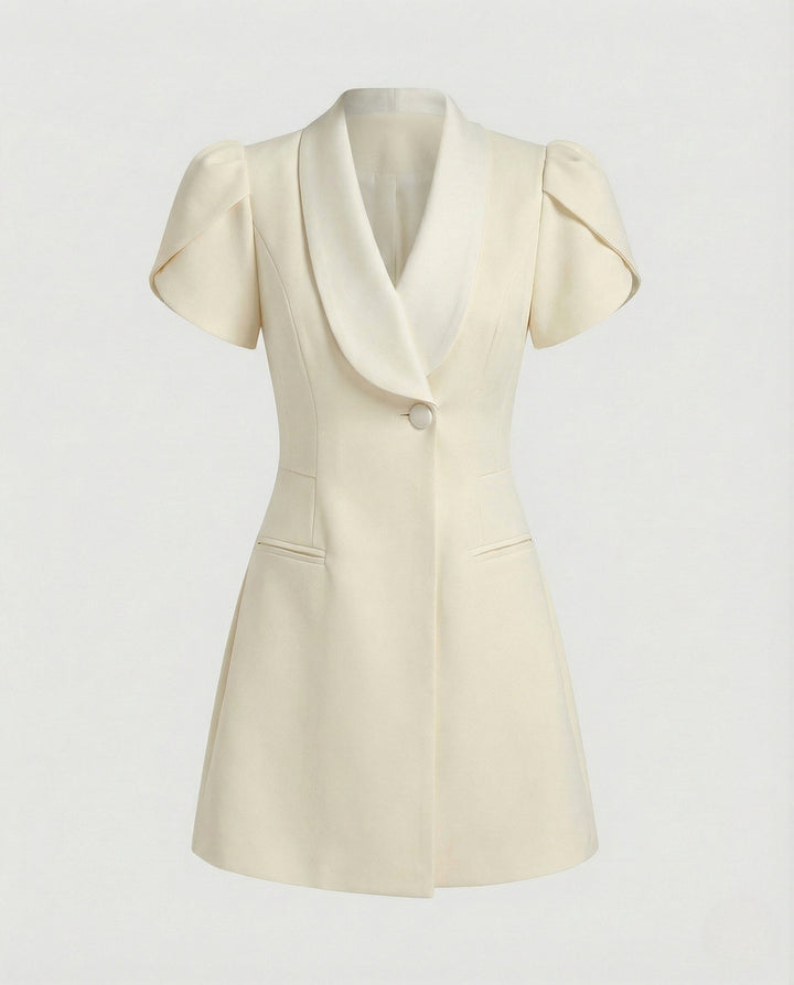 Gianna | Women's Cocktail Dress Mini with Puff Sleeves