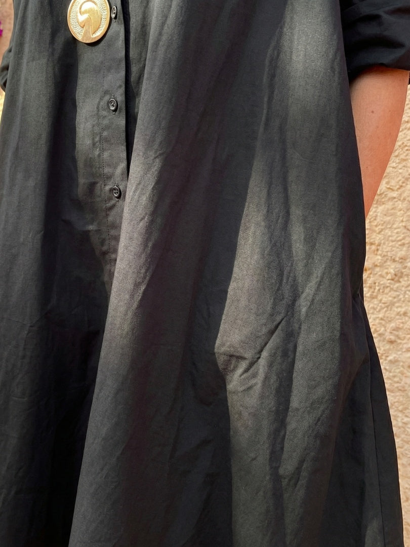 Hannah | Women's Midi Shirt Dress with Pockets Long Sleeve