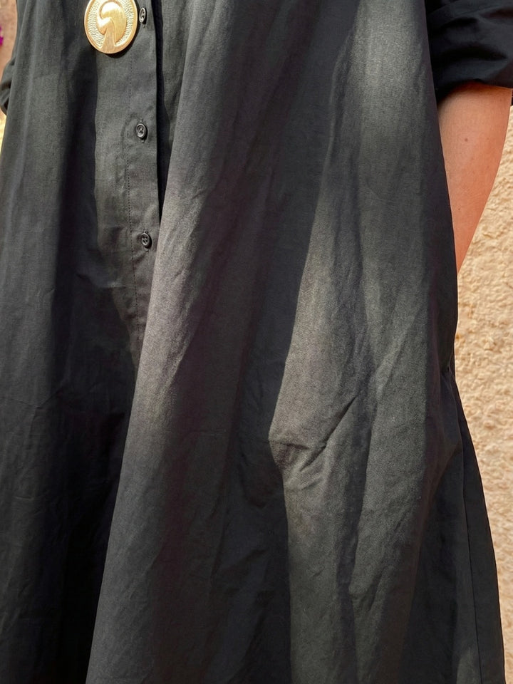 Hannah | Women's Midi Shirt Dress with Pockets Long Sleeve
