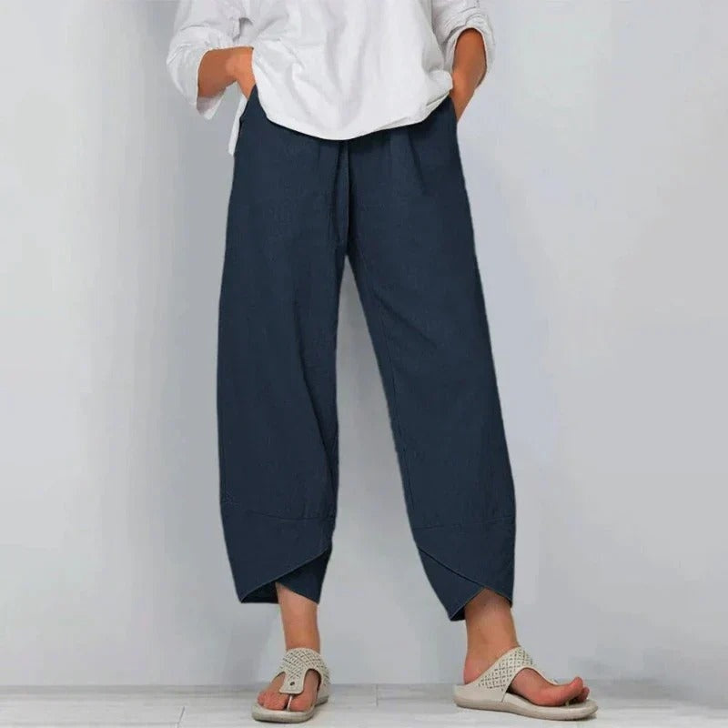 Hannah | Women's Summer Palazzo Pants Cropped Wide Leg