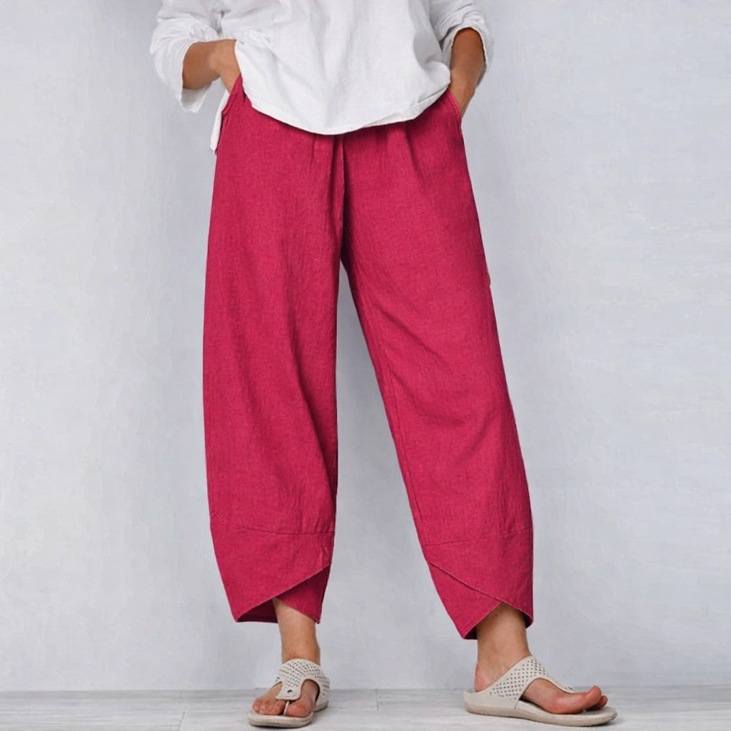 Hannah | Women's Summer Palazzo Pants Cropped Wide Leg